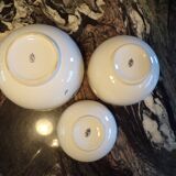 Set of 3 Lunéville salad bowls Kg Réverbère