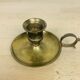 Vintage brass cellar rat candle holder