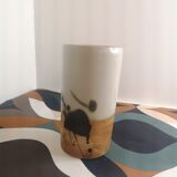 Vase roll in sandstone Pottery "La Colombe"