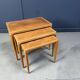 H.W. Klein. Bramin, three set tables/side tables, oak, 1960s, Denmark