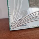 Beveled mirror photo frame