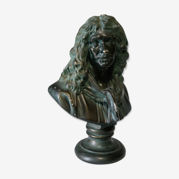 Buste de Molière en plâtre