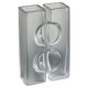 Decorative glass sculpture vases,  1980s clear glass modern bookcase accent