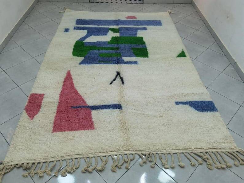 Tapis berbere fait main traditionnelle taille 150 x 250 cm