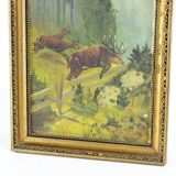 Set Of 2 Paintings, Paint On Paper, By M. Hrušovská, Czechoslovakia 1950s