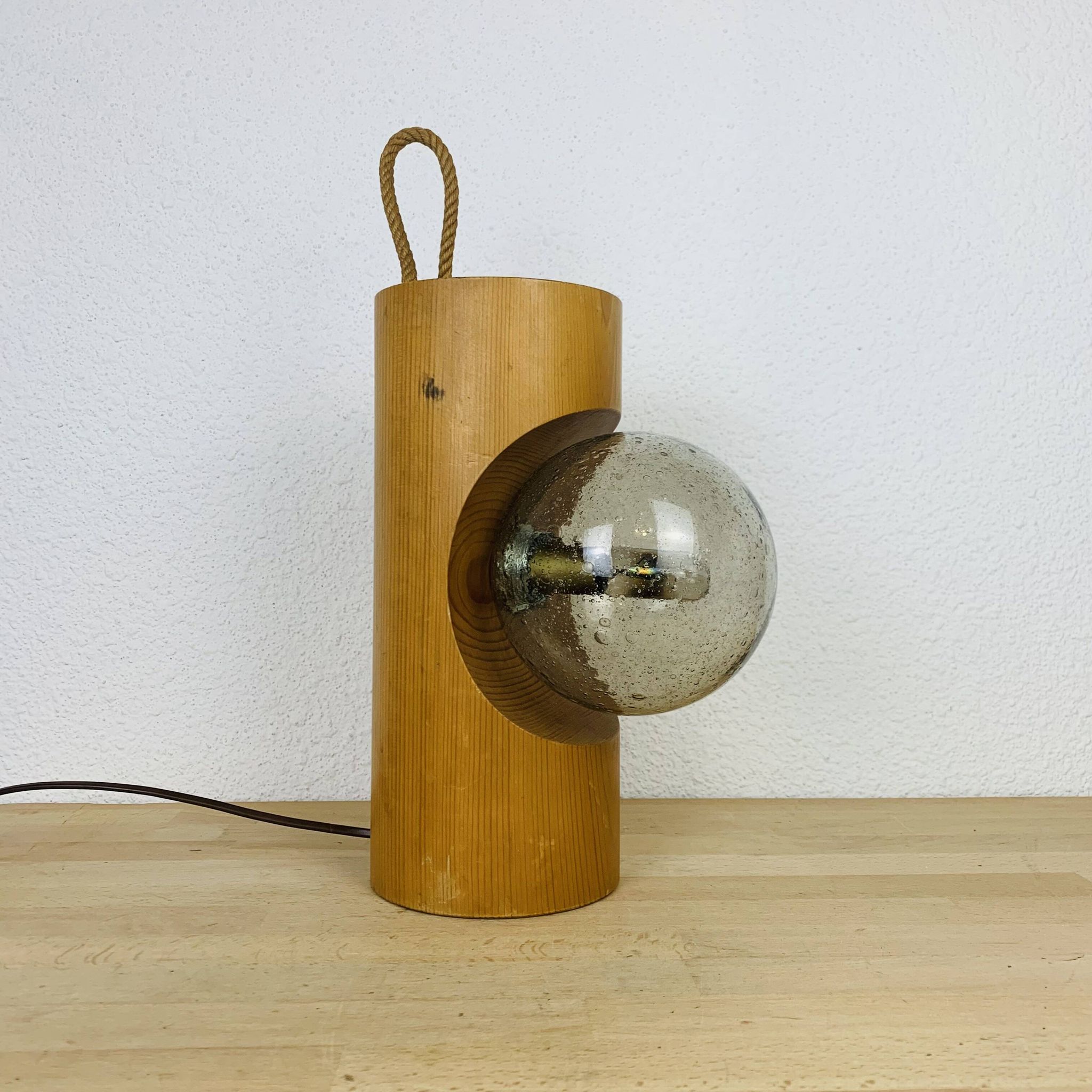 Lampe brutaliste Temde Leuchten années 70