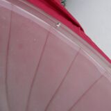 Compotier / fruit bowl in frosted molded pressed glass from the 1940s