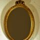 Oval mirror gold frame 28 x 20 cm