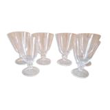 Set of 6 Daum crystal wine glasses, Orval model - 11cm - in a gift box