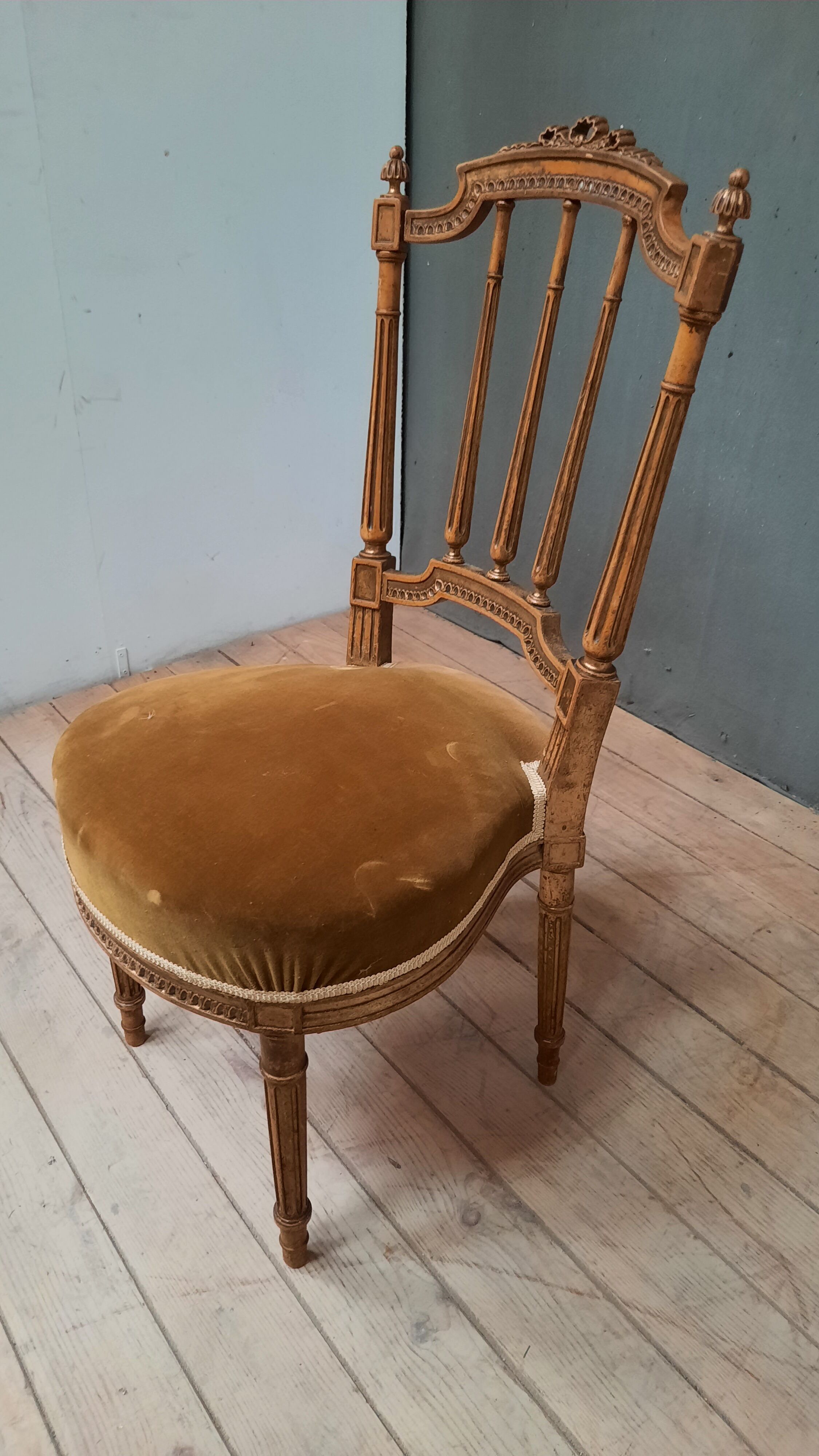 Louis XVI style gilded chair