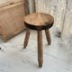 Tripod stool in solid oak