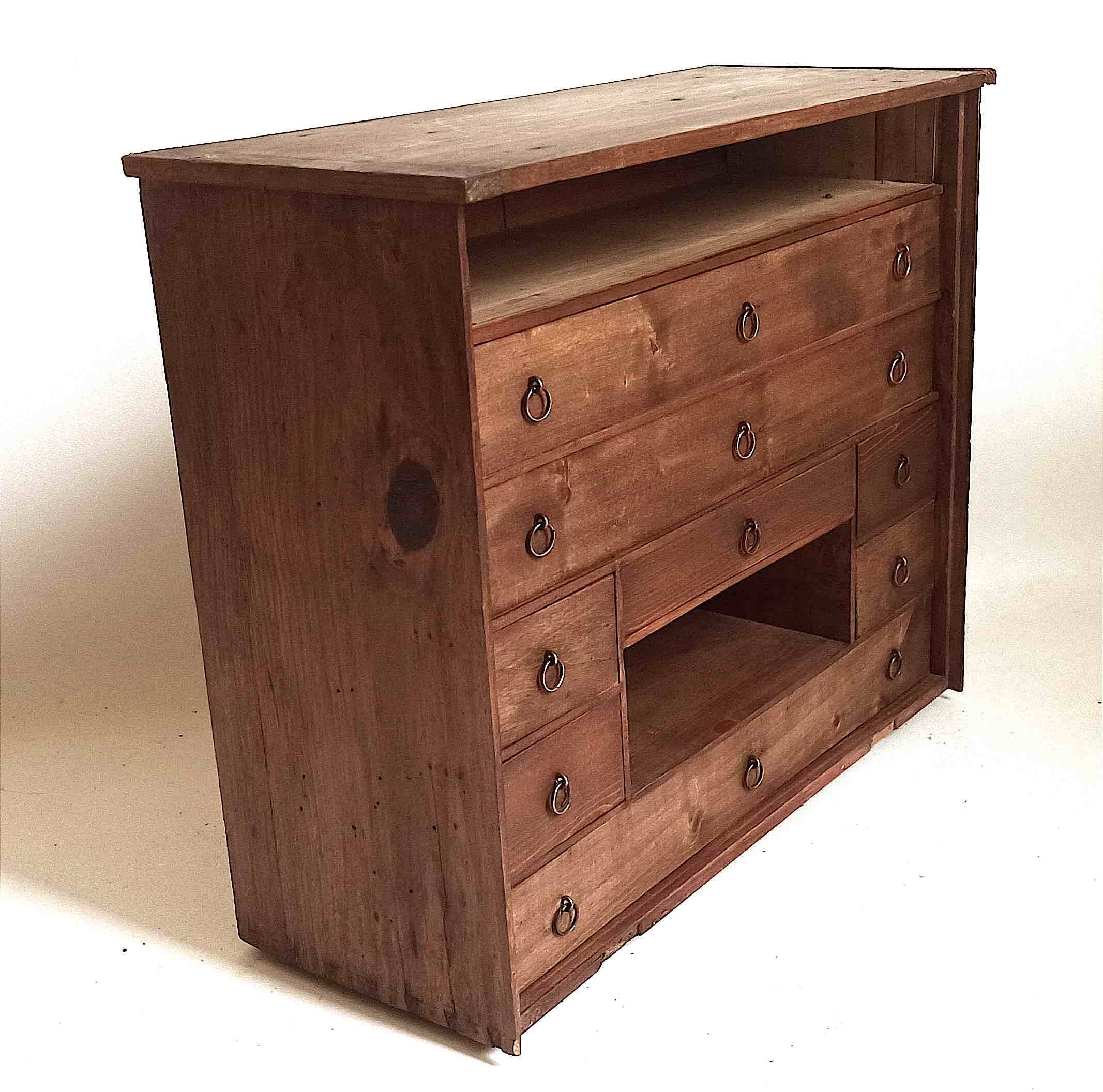 Small piece of professional furniture (watchmaker) 1930s Width 49.5 cm Height 41.5 cm