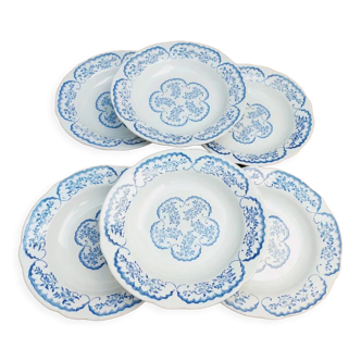 6 assiettes creuses Digoin Sarreguemines Cordoue