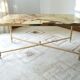 Table basse en onyx années 60/70