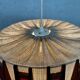 Vintage pendant lamp – jute and teak – Massive