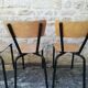 Chaises d'écoliers vintage