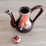 Vallauris earthenware teapot and coffee pot from the 70s