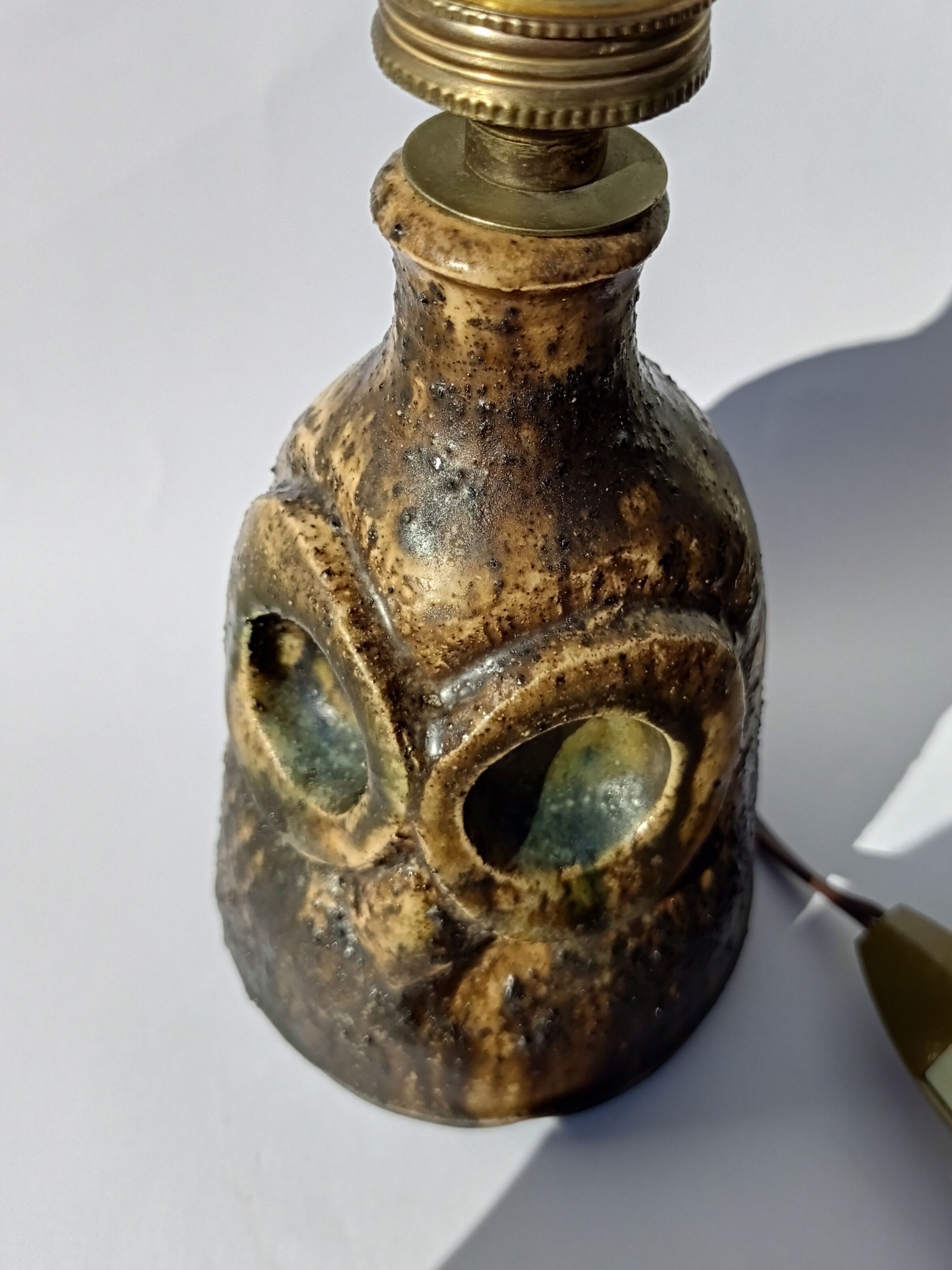 Vintage lamp foot owl ceramic circa 1970 Anasse
