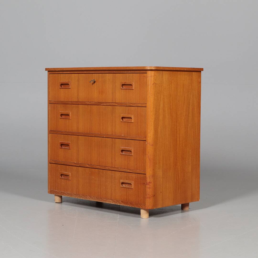 4-drawer chest of drawers in teak 1960 Denmark