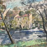 Watercolour landscape by Hourregue