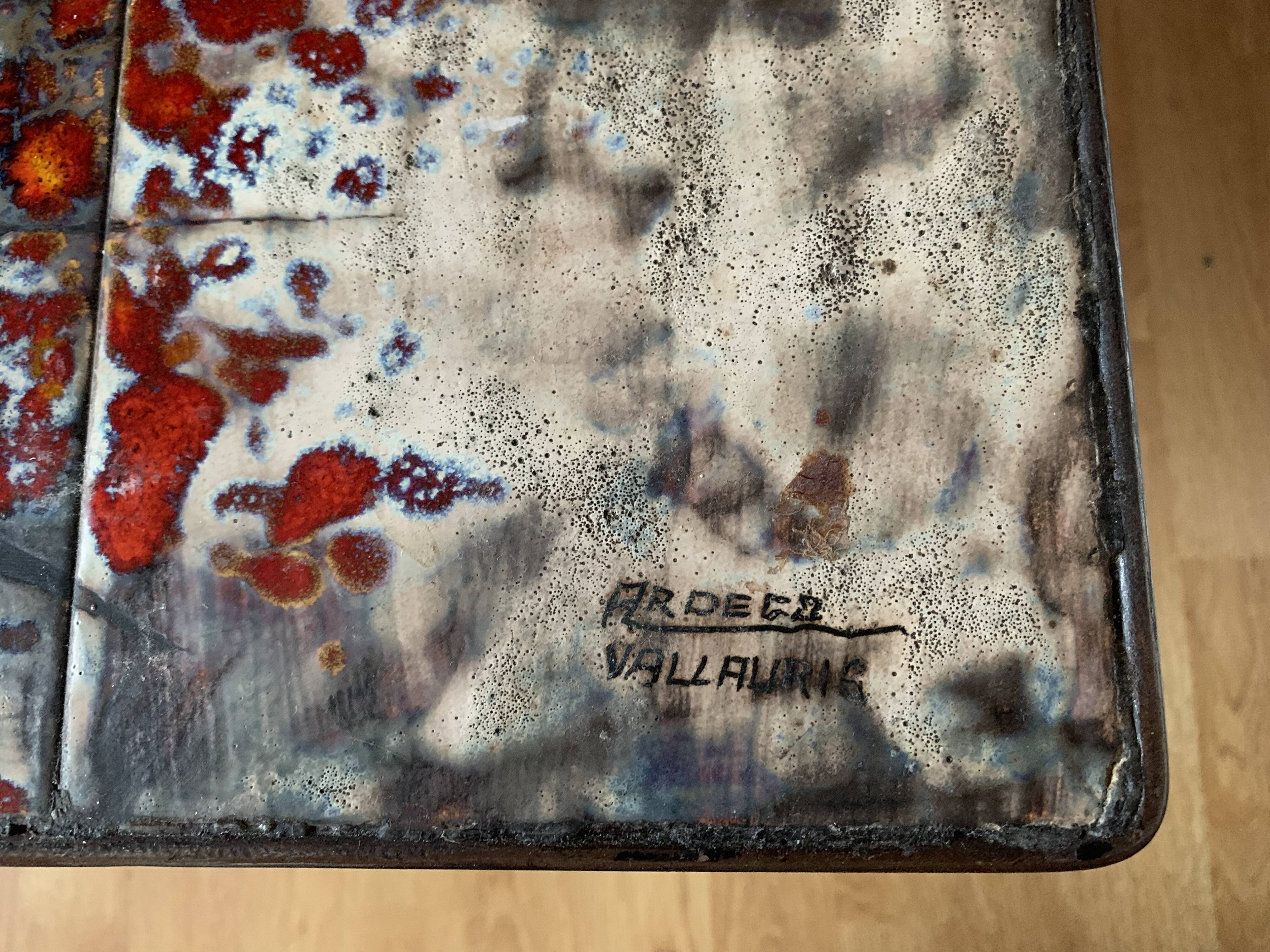 Ceramic coffee table Vallauris Ardeco