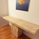 Italian Console Table, Travertine, Mid-Century Modern, 1970s Design