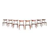 Harry Ostergaard set of eight dining chairs teak Randers 1960