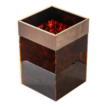 Vintage style basket Christian Dior Home, tortoiseshell acrylic