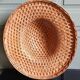 Traditional Asian/colonial woven straw hat, bamboo & caning