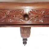 Carved wood side table. 1950s