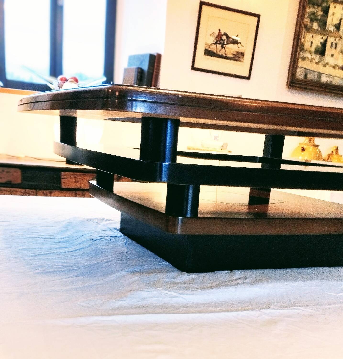 "The Twist" square coffee table