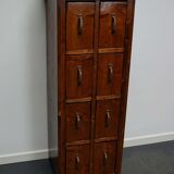 Apothecary or industrial workshop cabinet in pine Netherlands 1930