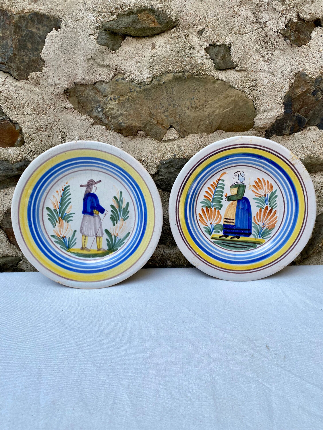 Old decorative Breton plates