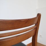 Pair of Scandinavian chairs skaï/teak