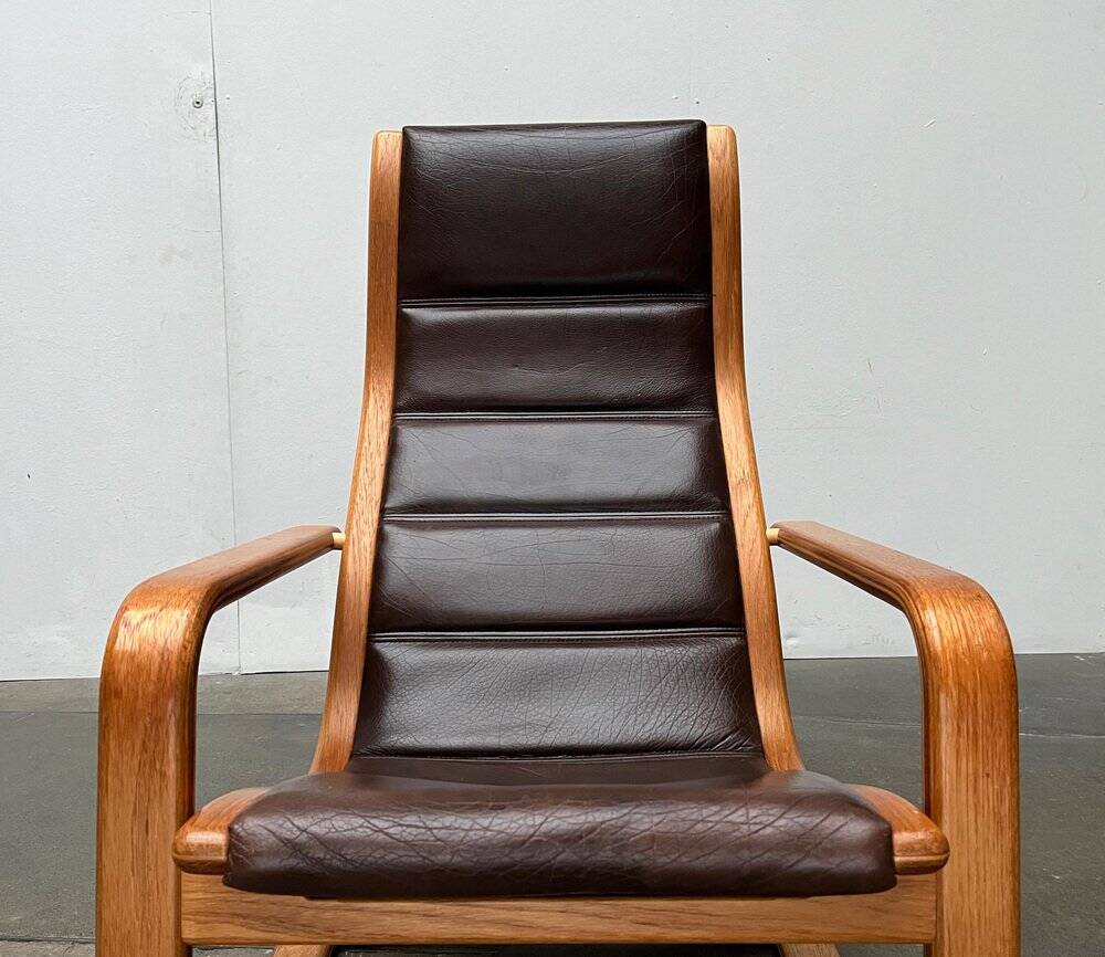 Vintage Swedish armchair model Lamello in beech by Yngve Ekström for Swedese, 1970s.
