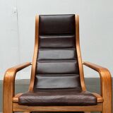 Vintage Swedish armchair model Lamello in beech by Yngve Ekström for Swedese, 1970s.