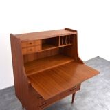 Secrétaire en teck danois du milieu du siècle par Gunnar Nielsen pour Tibergaard, années 1960.