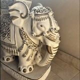 Ceramic elephant stool/stand Hollywood Regency style 1960s