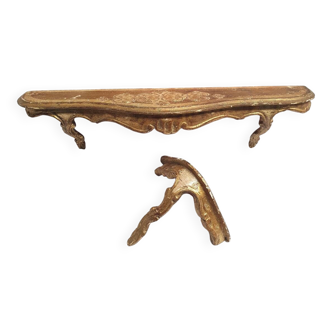 Florentine wall console in gilded wood – late 19th century, early 20th century
