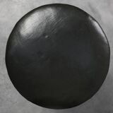 Arts & Crafts Meets Early Art Deco Oak & Leather Stool, France 1920