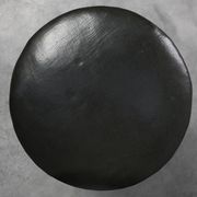 Arts & Crafts Meets Early Art Deco Oak & Leather Stool, France 1920