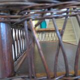 Bookcase - Bibus - 3 levels - woven rattan - bamboo - Vintage - 70s