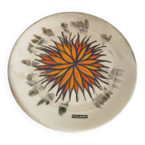 Vintage Vallauris decorative plate, 1970s.