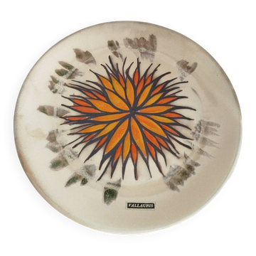 Assiette décorative Vallauris vintage , Années 1970.