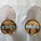 Pair of wall lamps glass sheet