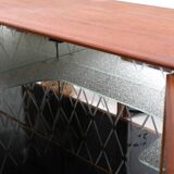 Teak Bar Cabinet with Harlekin Mirrors by Illum Wikkelsø