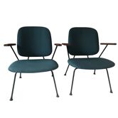 Paire de Fauteuils par Gijs van der Sluis pour van Der Sluis Steel Furniture