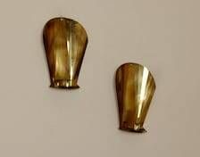 Pair of Swedish mid-century wall sconces in brass