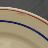 Set of 6 Luneville earthenware dessert plates. Bagatelle model.