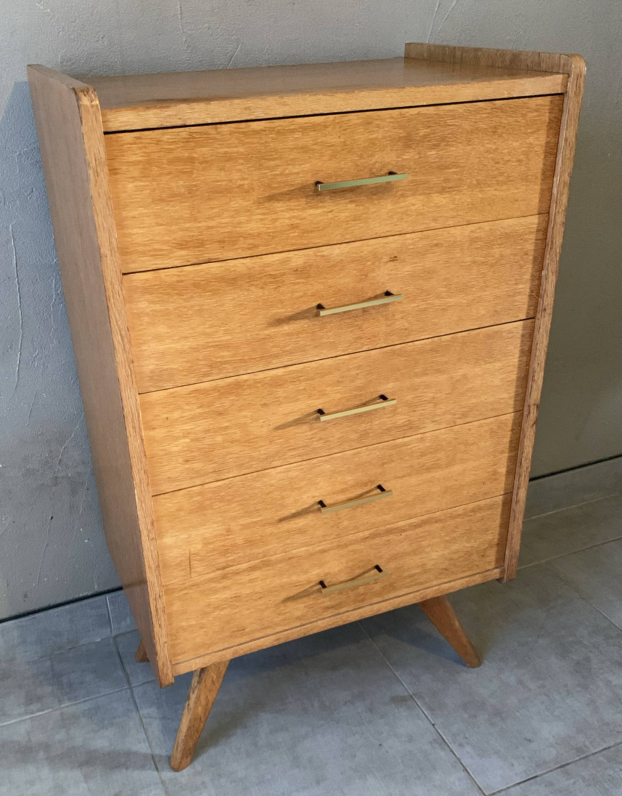 Vintage oak chiffonier from the 1950s